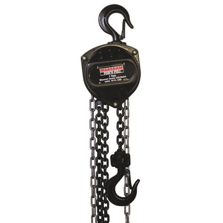 Maasdam 1 Ton Manual Chain Hoist 10 Ft. Lift