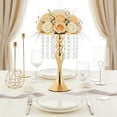 thumbnail image 7 of Ataucjin 2Pcs/4pcs Crystal Flower Stand Wedding Centerpieces for Tables,13.78inHeight Gold Centerpiece Stands Metal Flower Vase for Party, Reception, Anniversary Ceremony, Birthday Event, Home Decor, 7 of 7