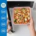 thumbnail image 6 of Mainstays 5-Pack Tall Square BPA-Free Plastic Meal Prep Food Storage Containers, 1.9L, Pink Blush, 6 of 10