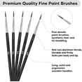 thumbnail image 2 of Detail Brushes, 60Pcs Very Small Paint Brushes Fine Tip Paint Brushes Set Size00 Paint Brushes Kit for Nail Art Model Craft Painting and Small Hobby, Black, 2 of 5