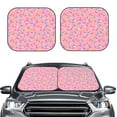 thumbnail image 2 of Fotbe Pink Donut 2-Piece Car Windshield Sun Shade | Sun Blocker for Car Windshield | Foldable Automotive Interior Accessories for Sun Protection-Large, 2 of 6