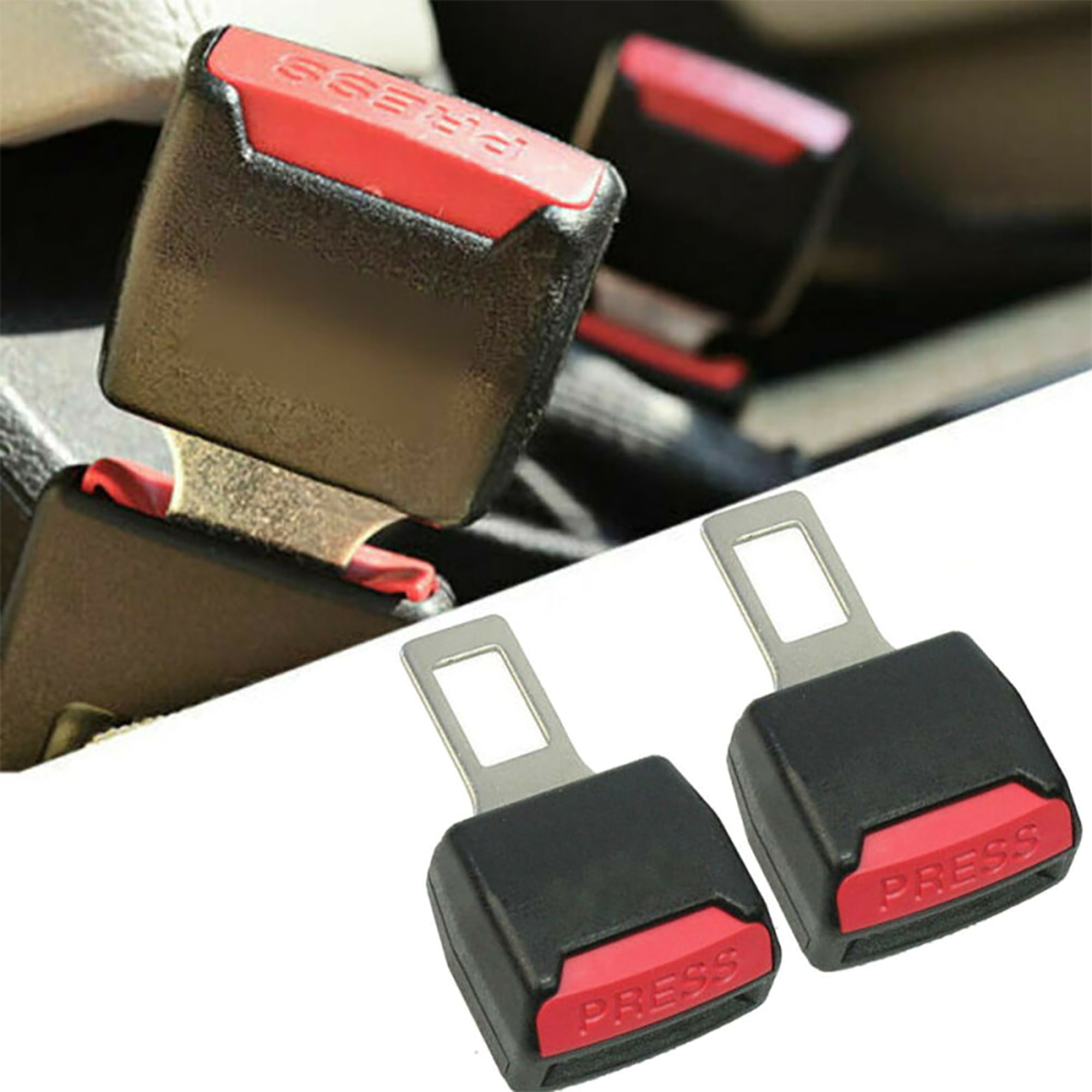 Universal Car Seat Belt Buckle Clips Extension Extender Safety Stopper  Plugs
