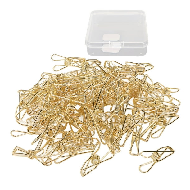 Clips para carpetas de papel 80 piezas Clips para carpetas de metal Clips para carpetas de papel huecos Abrazaderas de papel para oficina escuela organización de documentos ANGGREK Otros