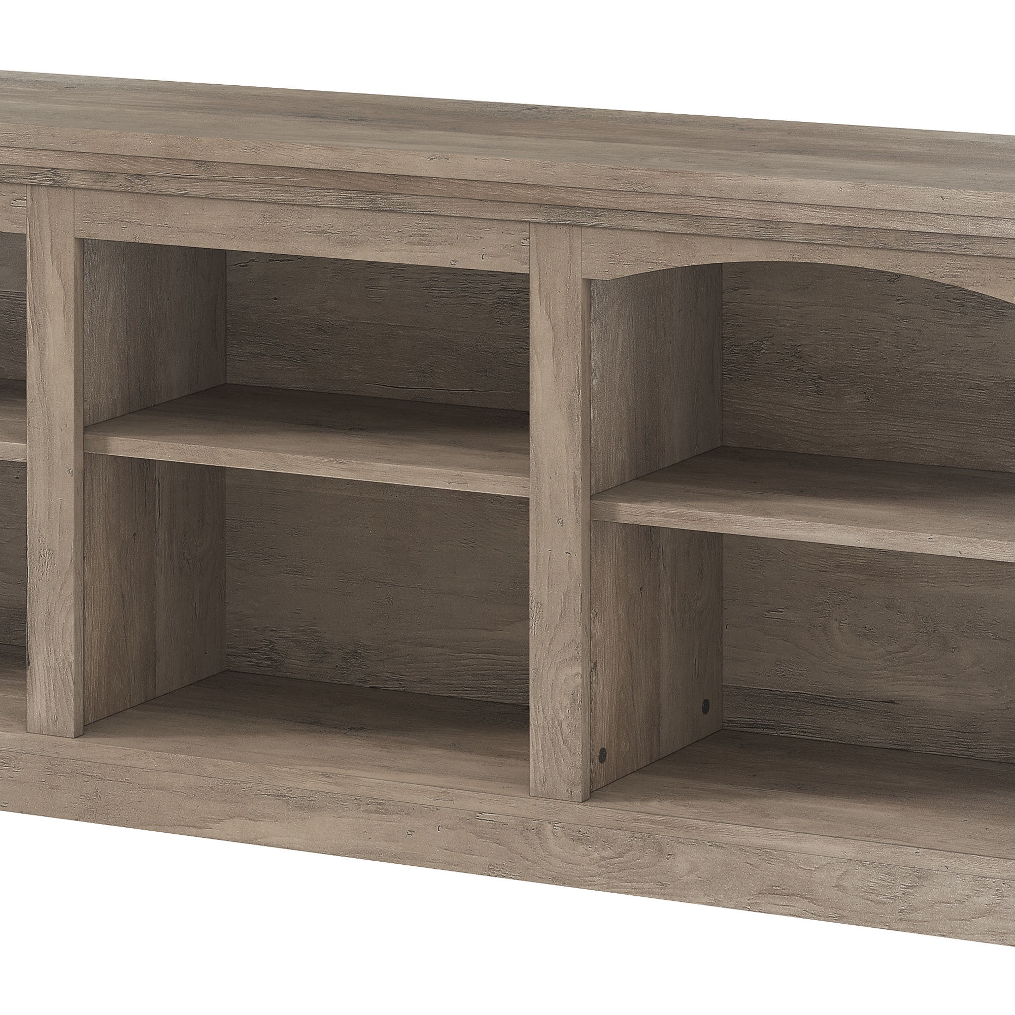 Uforic 70" TV Stand for 80 Inches TV, Farmhouse Entertainment Center with Adjustable Shelf & Storage Cabinets, Washed Gray