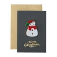 thumbnail image 2 of 3D Pearl Christmas Cards Set of 5, Vintage Greeting Cards with Envelopes for Holiday Wishes and Thanksgiving, Premium Cardstock(Gray,B), 2 of 6