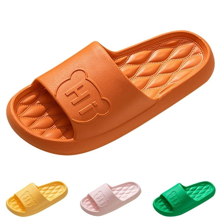

Aayomet Cute Slippers Womens Sandals Vista | Vegan Leather Slides for Women With Cushion Bounce Footbed Orange 7
