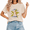 1-apricot, variant on Women Witty Rat Art Tee Washed Retro Sketch Animal Top Cute Star Pun Graphic Blouse Creative Meme Shirt for Daily Wear Street Style