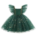 thumbnail image 5 of Vestido de baile de estrella de Navidad para niña, vestido de princesa para fiesta de carnaval, manga voladora de lujo, 2024 Original, 5 of 5