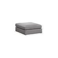 thumbnail image 3 of Meridian Furniture Beckham Grey Durable Linen Textured Fabric Ottoman, 3 of 5