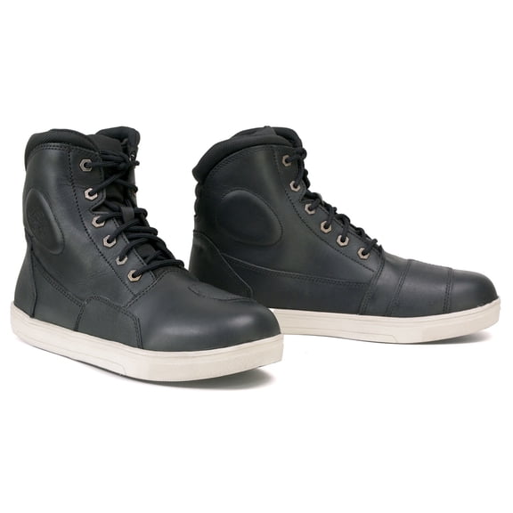 Milwaukee Leather MBM9002 Men's Black Leather Reinforced Street Biker Riding Shoes w/ Shift Protect | Ankle Support 15