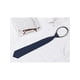 thumbnail image 5 of Corbata de hombre preatado con cremallera INSPIRE CHIC para el Día del Padre, color sólido, formal y casual, ajustable, corbata ancha de color azul oscuro, larga de 48 cm/18.9', 5 of 5