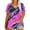 Purple Tie Dye, variant on Plus Size Tops For Women Purple Tie Dye T-shirts V Neck Pullover Short Sleeve Tunics Fashion Basic Loose Fit Summer Blouse 6XL 30W