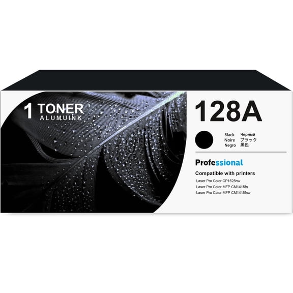 128A CE320A Toner Cartridge Balck 1-Pack Compatible for 128A CE320A Toner Cartridges for Laser Pro CM1415 Color, CP1525 Color Series Printer