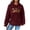 Wine Red, variant on Certgust Sweatshirt Women Under $20 Womens Lightweight Printed Pullover Hoodie with Cozy Fit for Casual Everyday Wear