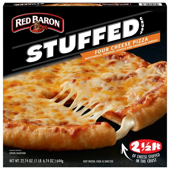Red Baron Four Cheese Stuffed Crust Frozen Pizza, 22.75 oz