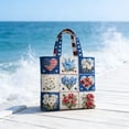 thumbnail image 3 of USA 250th Anniversary Quilted Carryall Bag Lightweight Soft Fabric Spacious Handbag Reusable Grocery Tote For Daily Commute, 3 of 6