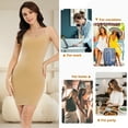 thumbnail image 6 of Anyfit Wear Adjustable Spaghetti Strap Dresses for Women Full Slip Cami Short Dress Slim Fit Stretch Under Dress of 2 Pack, 6 of 8