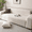 Beige, variant on Oaskys Textured Elastic Sofa Cover – Integrated Stretch Slipcover with Woven Jacquard Design, Wrinkle Resistant & Non-Slip Furniture Protector for Living Room