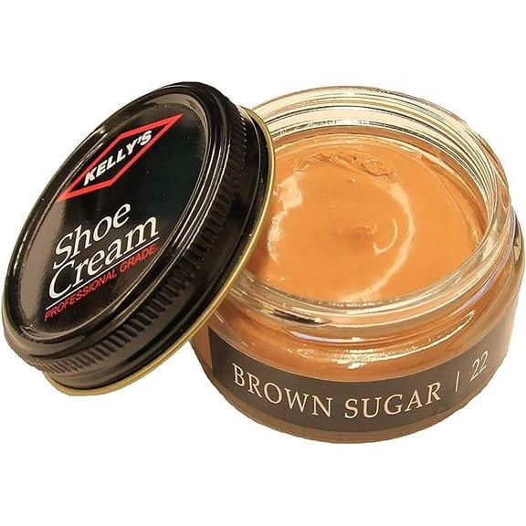 Kelly's Shoe Cream - Professional Shoe Polish - 1.5 oz - Brown Sugar