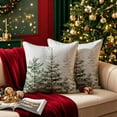 thumbnail image 2 of Christmas Tree Pillow Covers 18x18 Inch Set of 2 Green Christmas Rustic Decorative Throw Pillows Covers for Couch Sofa Winter Holiday Decor, 2 of 6