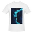 thumbnail image 4 of Bingfone Blue Marble And Gold Men'S Loose Fit Short-Sleeve Pocket T-Shirt, 4 of 7
