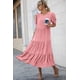 thumbnail image 2 of Vestido PRETTYGARDEN 2025 Floral Boho Midi con Mangas Abullonadas L - Rosa, 2 of 8