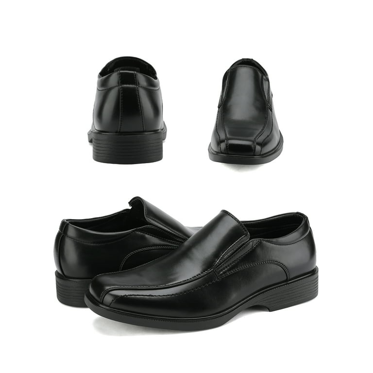 jcpenney black dress shoes Stacy Adams Blake Mens Leather Moc-Toe Slip-On Dress Shoes, 11 1/2 Medium, Black