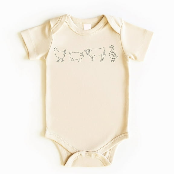 Farm Animal Baby Bodysuit, Baby Bodysuit, Farm Baby Shower, Country Baby Outfit, Baby Shower Gift, Cute Baby Clothes, Baby Gifts Cute Baby Onesie, BABY BODYSUIT LAT 4424