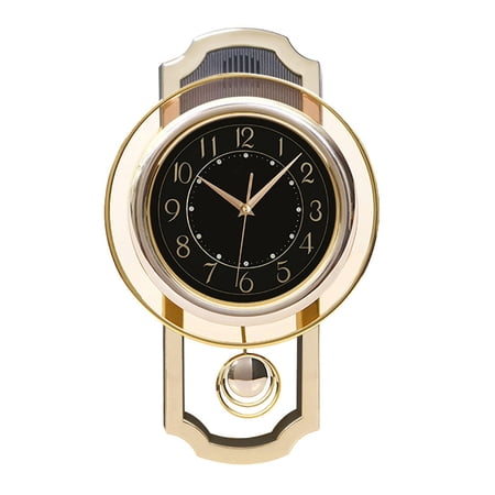 Retro Pendulum Wall Clock, Decorative Wall Clock with Battery Operated Pendulum, Vintage Style Decorative Wall Clock, for Kitchen School Home Office