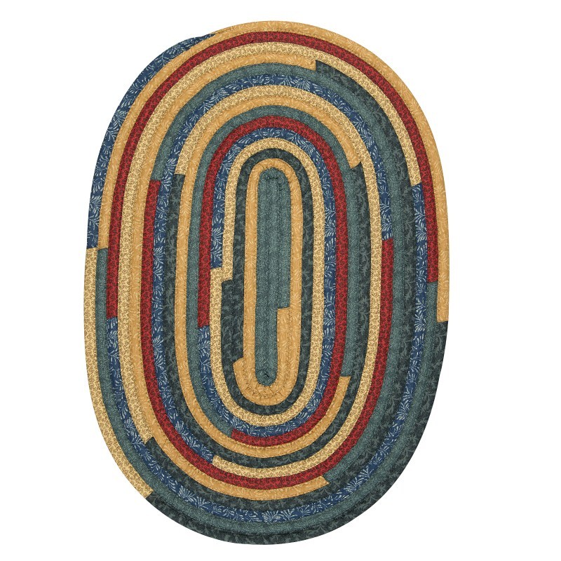 Colonial Mills Quilter'S Choice Braided Blue Area Rug 8x8