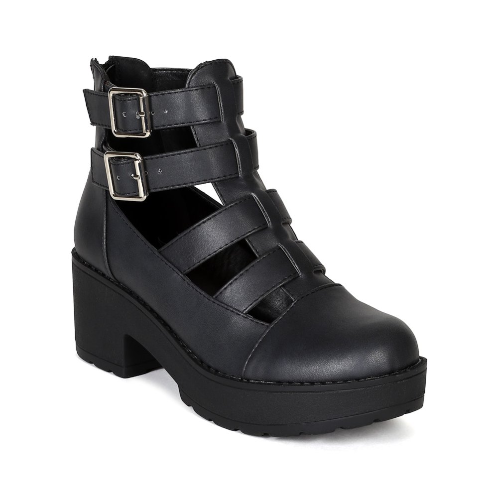 qupid buckle booties