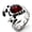 Red, variant on Vintage Men's Titanium Steel Ring Domineering Scorpion Gemstone Stainless