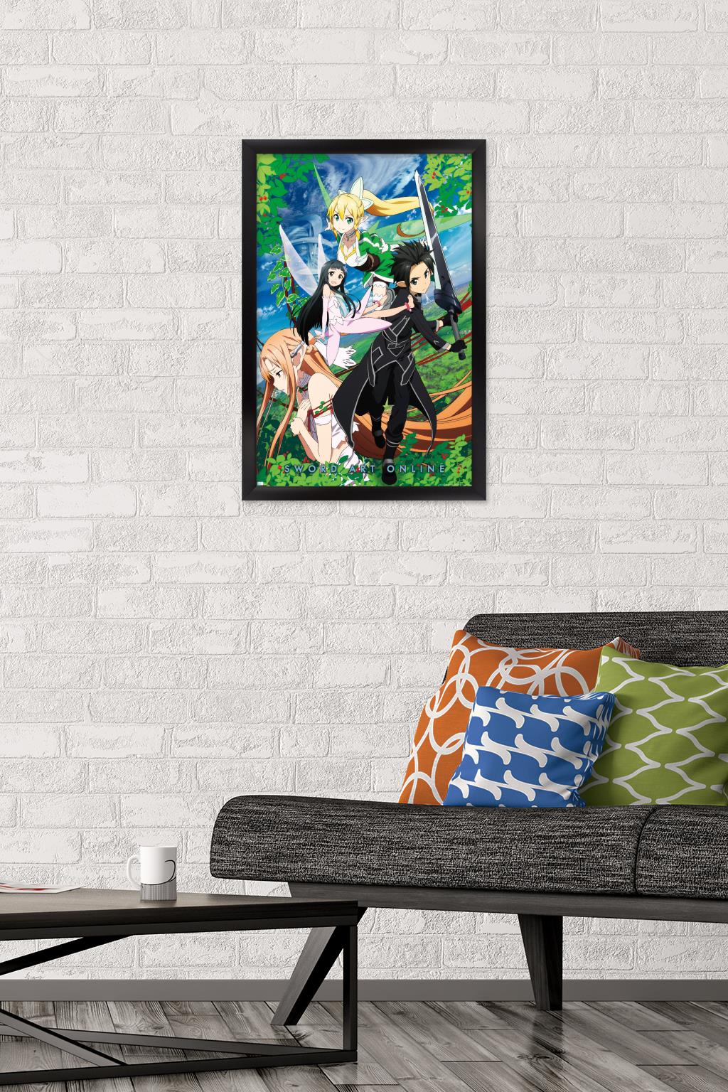 Sword Art Online - Key Art 3 Wall Poster, 14.725" x 22.375" Framed