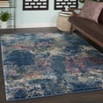 thumbnail image 6 of Nourison Fusion Low-pile Shag Abstract Blue Multi Colored Area Rug, 6 of 10