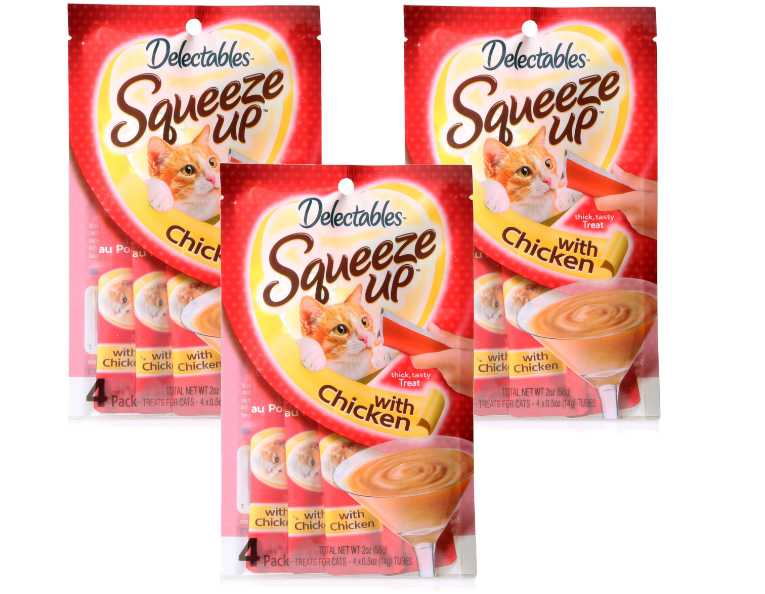 Hartz Delectables Squeeze up Lickable Treat SizePack of 3 Flavor