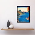 thumbnail image 2 of Aburatsu Port, Obi Oshima Hyuga Province Utagawa Hiroshige Japanese Woodblock Framed Wall Art Picture Print 12x16 inch, 2 of 5