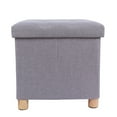 thumbnail image 1 of Taburete de silla de almacenamiento MDF y tejido Caja de almacenamiento plegable Asiento cuadrado Reposapiés de silla Reposapiés de silla y cubo de asiento Perfecto para uso Anggrek Otros, 1 of 8