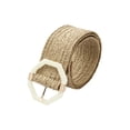 thumbnail image 2 of Yuemengxuan Women Popular Straw Waist Belt, Adjustable Length Simple Plastic Buckle, 2 of 9