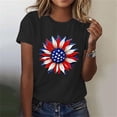 thumbnail image 6 of Patriotic Shirts for Women Crew Neck 4th of July America Flag Vintage Blouse Summer BBQ T-Shirt Memorial Tops Tee, 6 of 7