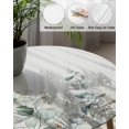 thumbnail image 3 of Fitted Round Tablecloths Table Covers 55-60in,Watercolor Eucalyptus Leaves Waterproof Elastic Edged Table Cloth for Kitchen Dining Holiday Party Tables Decor,Botanical Green Leaf on White, 3 of 6