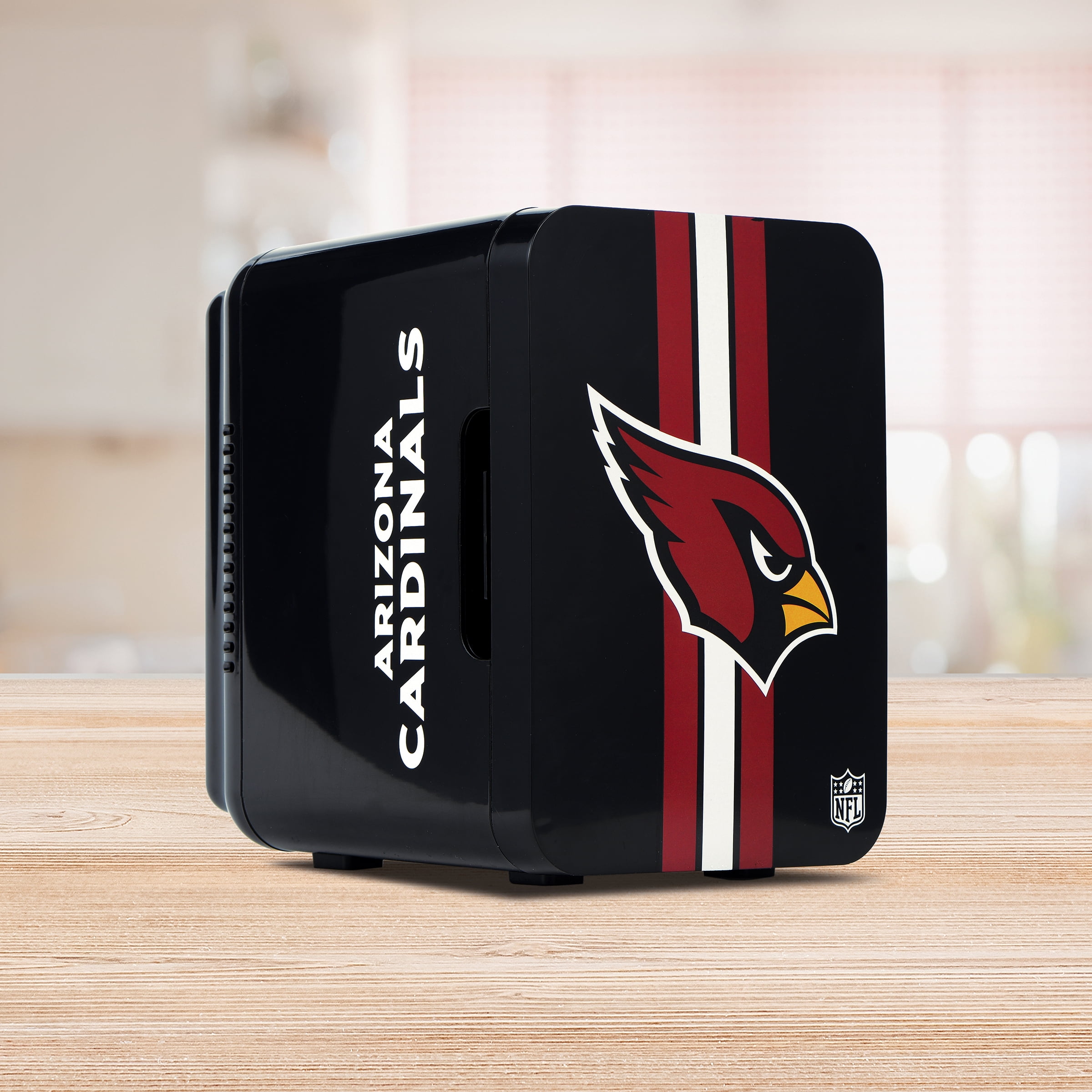 NFL Arizona Cardinals Mini Fridge, Black, 4L, 6 Cans