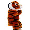 thumbnail image 4 of CIMAXIC Jouet Tigre de Fête Peluche Marionnette à Main Accessoires de Conte d'Histoires Accessoire de Jeu de Rôle Cadeau de Fête Poupée Interactive Parent-Enfant pour Petites Filles (Coffee),10.63"X7.48"X1.57 Pouces, 4 of 4