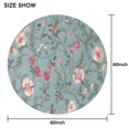 thumbnail image 6 of Pioneer Flower Floral Print Pattern Round Tablecloth 60"x60",Wrinkle Wipeable Table Cloth for Kitchen Dining Room Picnic Patio Party, 6 of 6