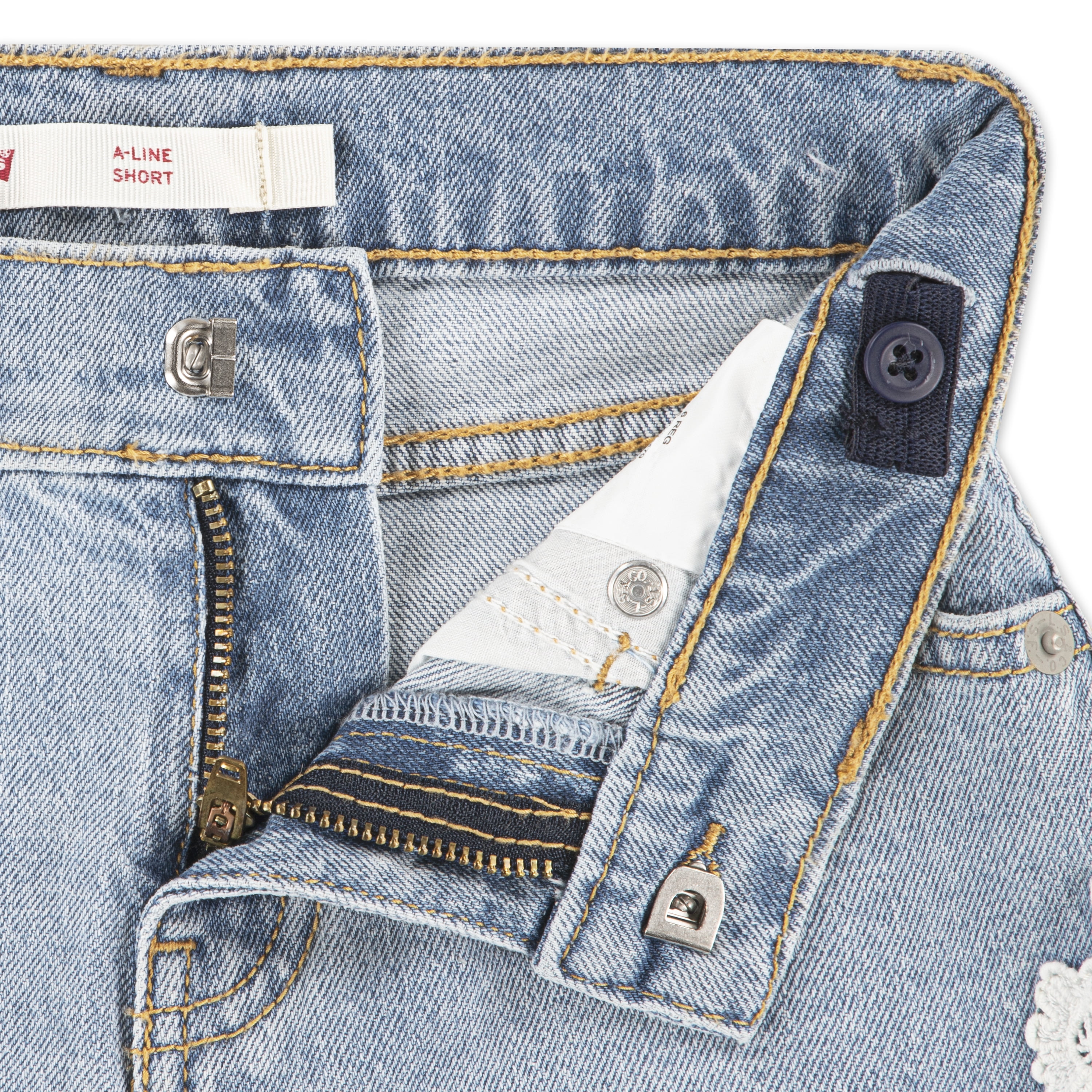 Levi Girls Printed A-Line Shorts, Sizes 4-16