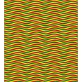 thumbnail image 3 of Rasta Duvet Cover Set, Vivid Colors Ethiopian Flag Colors in Wavy Style Stripes Image, Decorative 2 Piece Bedding Set with 1 Pillow Shams, Twin Size, Marigold Green and Red, by Ambesonne, 3 of 3