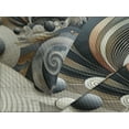thumbnail image 4 of Ambesonne Abstract Quilted Bedspread Set 3 Pcs, Surreal Swirling Posh Art, King Size, Dark Slate Blue and Tan, 4 of 5