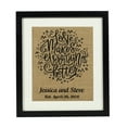 thumbnail image 1 of Darling Souvenir â€œLove Makes Everything Betterâ€ Burlap Print Personalized Engagement Wedding Anniversary Gift-Burlap Print Only(8 x 10 Inches), 1 of 1