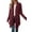 Wine, variant on Women's Basic Casual Lightweight Long Sleeve Drape Open Front Cardigan, S-3XL