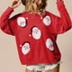 thumbnail image 1 of Sudadera navideña con lentejuelas brillantes para mujer de Wancir, suéter de cuello redondo con gráfico de Papá Noel, suéter navideño de manga larga, 1 of 8
