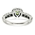 thumbnail image 2 of Natural Peridot 5mm Heart Ring in Sterling Silver, 2 of 5